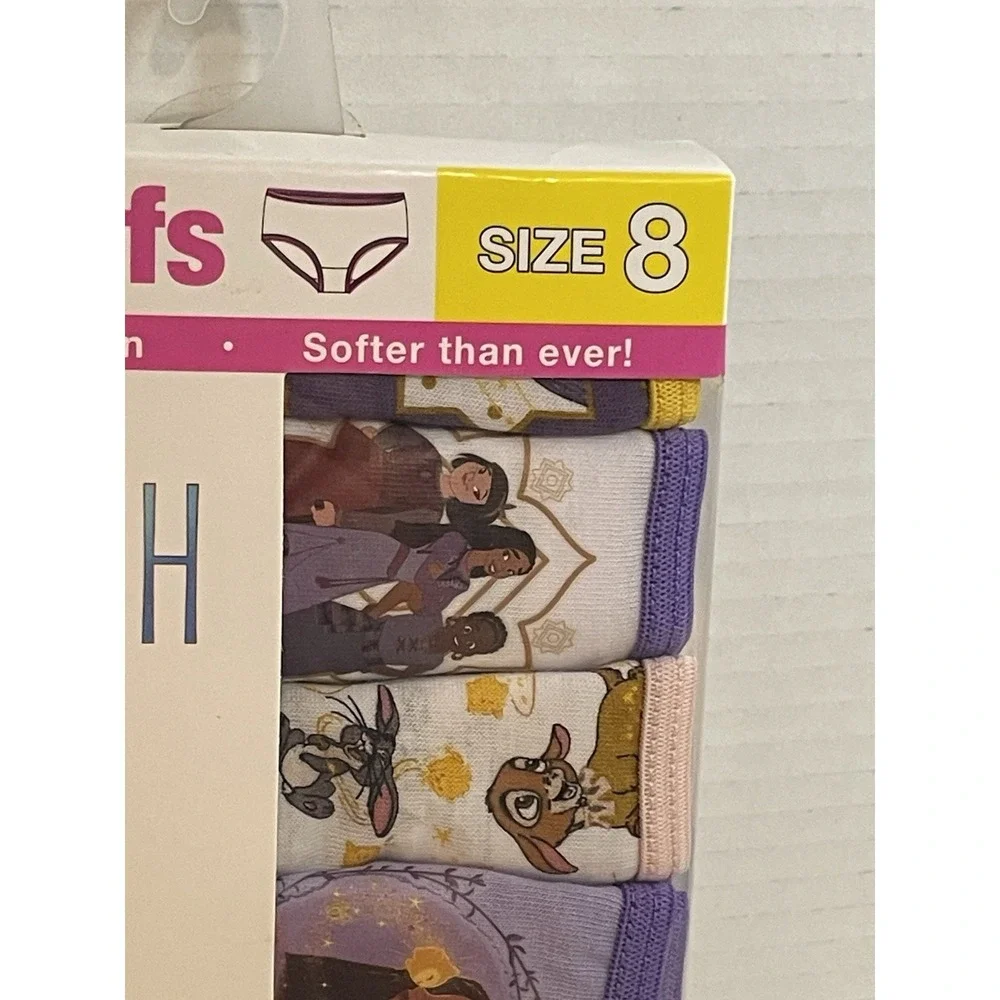 Disney WISH Girls 100% Cotton 7 Pairs Briefs Panties Size 8 NEW